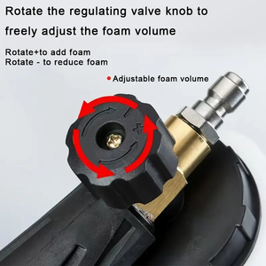 Kit de canon à mousse haute pression ultime avec 5 buses, connecteur 1/4, déclencheur rapide, pistolet de lavage, massage/pause/doux/jet/pluie - Product Image 6