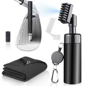<b>Golf</b> Club Cleaning Kit-<b>Golf</b> Groove Sharpener Retractable Clip Metal Material Includes Towel Water Brush Spray Bottle <b>Golf</b> - Product Image 3