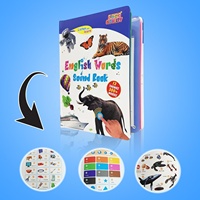 Livre sonore interactif en anglais avec fonction tactile et audio, 13 thèmes, plus de 300 mots, chansons et phonétique