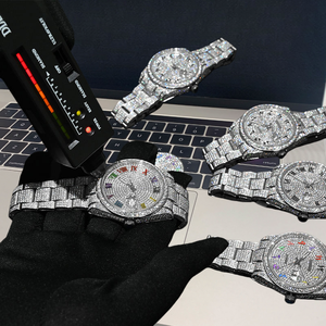 Reloj Deportivo Hip Hop con Incrustaciones de Diamantes, Movimiento Mecánico Automático ETA, Luminoso, con Alarma, Fase Lunar y Moissanita - Product Image 5