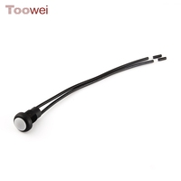 Interrupteur à bouton-poussoir TOOWEI 12 mm avec borne de câblage, maintenu en position, non éclairé, certifié CE RoHS, étanche IP67