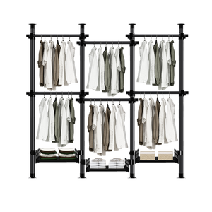 Armoire mobile de grande taille de haute qualité, <span class=keywords><strong>amovible</strong></span>, sur mesure, rail à vêtements extensible pour la maison, gain de place, salon, armoire portable - Product Image 6