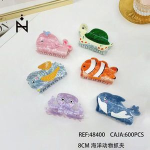 Fermacapelli a Forma di Artiglio di Animale Marino 8Cm Accessorio per Capelli per Bambini - Product Image 2