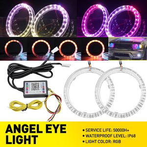 ไฟวงแหวน LED RGB 80 มม. 3 นิ้ว 2 ชิ้น สำหรับตกแต่งไฟหน้ารถยนต์ ควบคุมสีเปลี่ยนได้ผ่านแอพพลิเคชั่น - Product Image 6