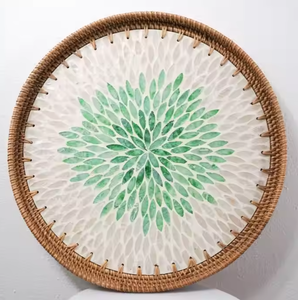 ถาดหวายทอด้วยมือสไตล์ญี่ปุ่นงานสานมือสไตล์วินเทจเป็นมิตรต่อสิ่งแวดล้อมของตกแต่งบ้านอาหาร - Product Image 5