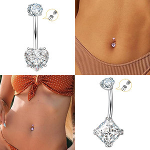 14G Titan Vòng Bụng Tùy Chỉnh Cá Nhân OEM/ODM Bụng Nút Nhẫn Nội Bộ Threaded Navel Piercing Đồ Trang Sức Bán Buôn - Product Image 4