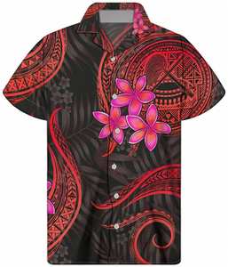 Chemise pour homme, col cubain, manches courtes, chemises polynésiennes, tissu américain samoan, impression 3D personnalisée pour homme, chemises décontractées grandes tailles - Product Image 4