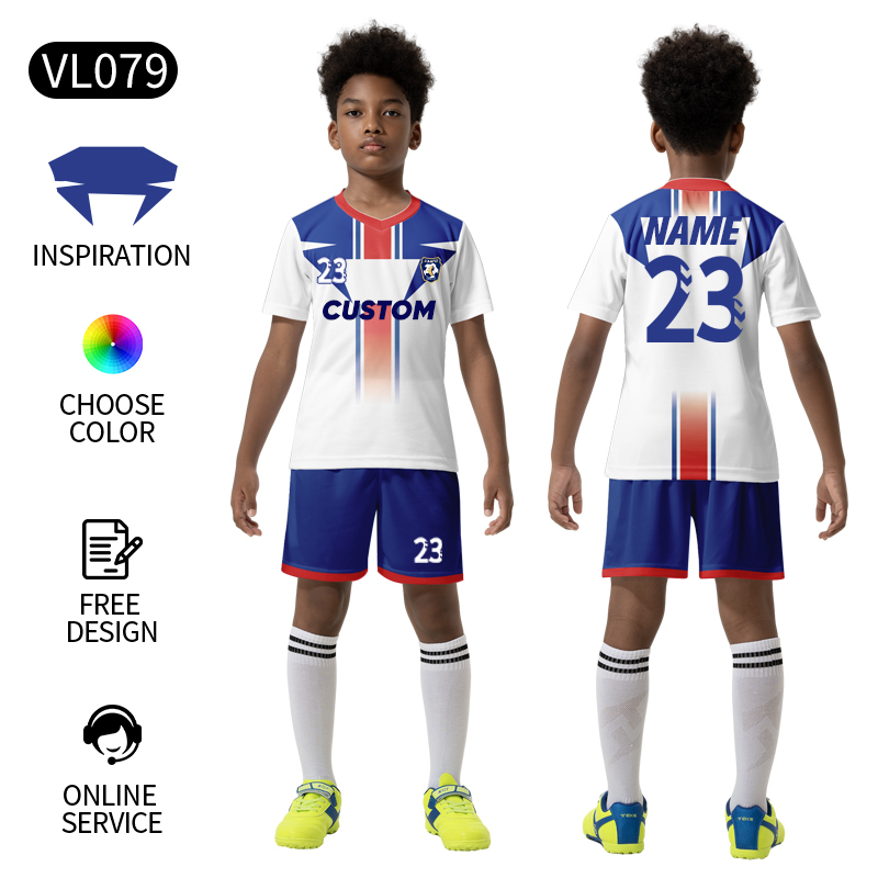 Maillot De Football Enfant Complet - Ensemble Jersey No9/No10 Avec Short, Chaussettes Et Genouillères