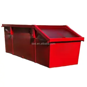 Fabriek Custom Staal Buiten Afval Metaalschroot Sla Bakken Recycling Afvalcontainer Aanhangwagen Metalen Sla Schrootbakken Recycling Afvalcontainer