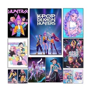 Film K POP Poster di carta da parati Anime cacciatore di demoni 8 Poster di carta di qualità pz/set HD pittura artistica da parete decorazione murale - Product Image 2