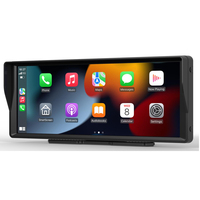 10.26 pouces sans fil Carplay Android Auto Screen 1080P Caméra de recul GPS Navigation Mirror Link BT/FM/AUX Stereo Car Reverse Aid