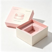 Boîte cadeau cosmétique rigide légère personnalisée, emballage de luxe carré en carton avec insert sur mesure, boîte à pot, boîte à jarre