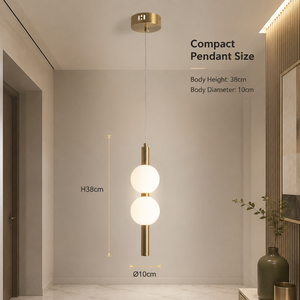 Modern Gold Pendant <b>Light</b> LED Tricolor Indoor Home Decor For Dining Room Living Room Bedroom 4W Metal Acrylic Globe - Product Image 4