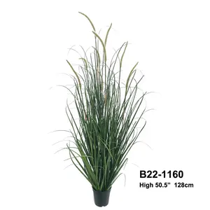 Artificial Plant Onion Pampas Grass Foxtail Tall Marsh Plantas Artificiales Pots Landscape Wall Plastic Greenery Leaf In Pot