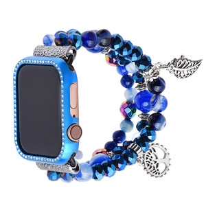 De zafiro de moda <span class=keywords><strong>correa</strong></span> de reloj <span class=keywords><strong>Apple</strong></span> <span class=keywords><strong>Watch</strong></span> banda con Bling de marco de <span class=keywords><strong>Metal</strong></span> de 38mm 42mm damas joyería de la muñeca de la pulsera de la <span class=keywords><strong>correa</strong></span> de - Product Image 2