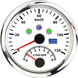 通用二合一转速表全球定位系统速度计125英里/小时里程表可调，适用于船车卡车摩托车