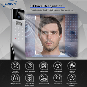 Tediton App Wifi nhận dạng khuôn mặt sinh trắc học vân tay Khóa cửa thông minh tự động kỹ thuật số tuya ổ khóa thông minh - Product Image 4