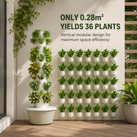Offre Spéciale : Kit de culture hydroponique en aluminium à 5/7/9 niveaux, 28 sites avec éclairage LED pour légumes et jardin intérieur