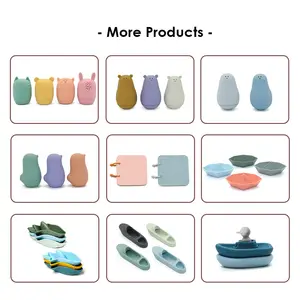 Portable Soft Eco Friendly Baby Bath Toys Kids Animal Sets Bathtub Floating Shower Toys Silicone Kids Toys For Babies