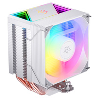 Refroidisseur de processeur pour ordinateur de bureau de jeu et de bureau, nouveau design SNOWMAN, serveur à 4 caloducs, éclairage RVB adressable