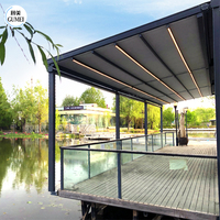 Pergola rétractable en PVC résistante au vent, pergola à toit rétractable avec auvent rétractable pour restaurant