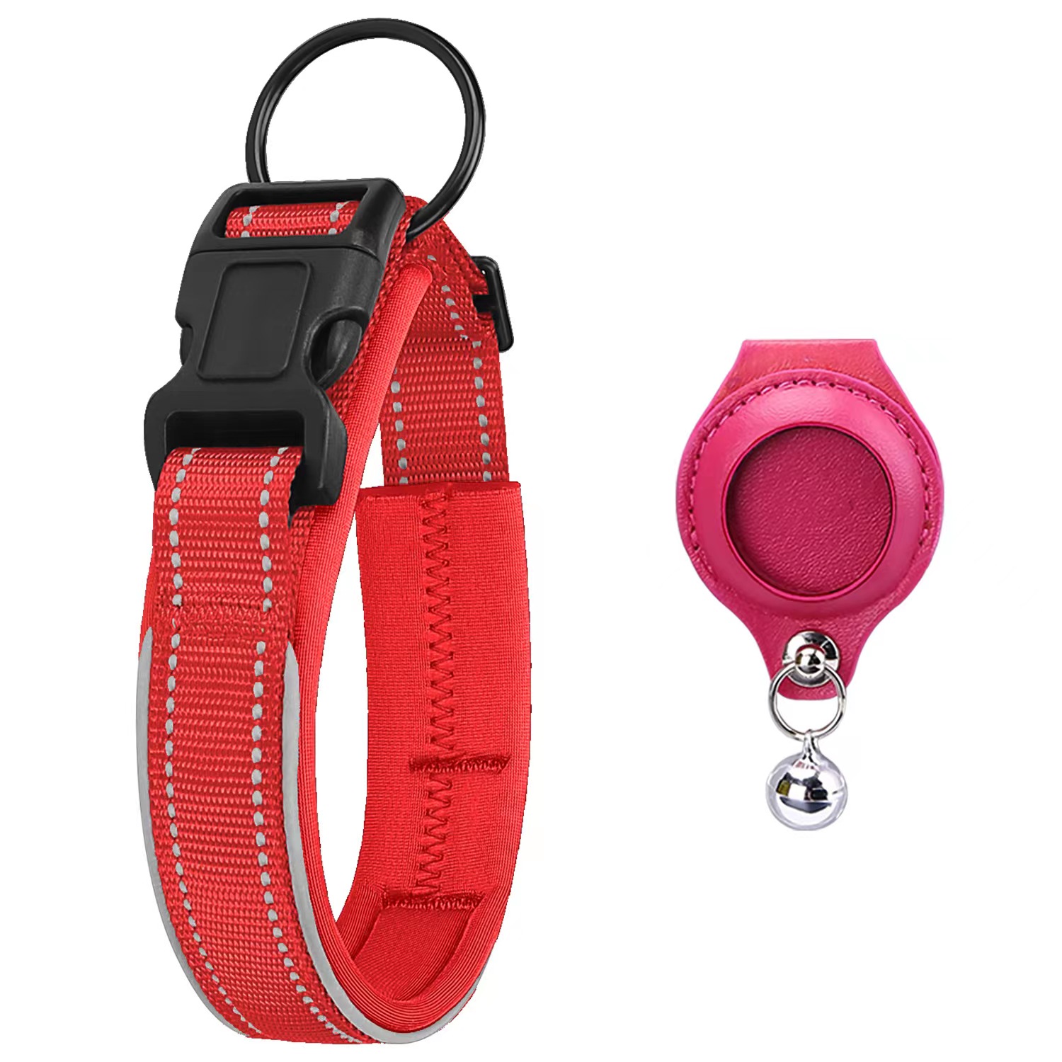 Nice Quality Detachable Dog Collar With Air Tag Hole Multi-Color Nylon&Cotton Pet Accessory For Pet Dog