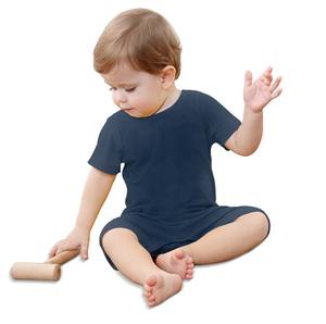 บอดี้สูทสำหรับเด็กทารกแบบปรับแต่งได้พร้อมโลโก้แขนสั้นผ้าคอตตอน100% ชุดหมีผ้าฝ้ายปิดกระดุมสำหรับเด็กทารกรุ่น ODM ใหม่ - Product Image 2