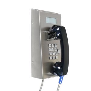耐久性のある破壊防止壁に取り付けられたコード付き破壊防止電話産業用LCDディスプレイ銀行刑務所学校用公衆電話 - Product Image 4