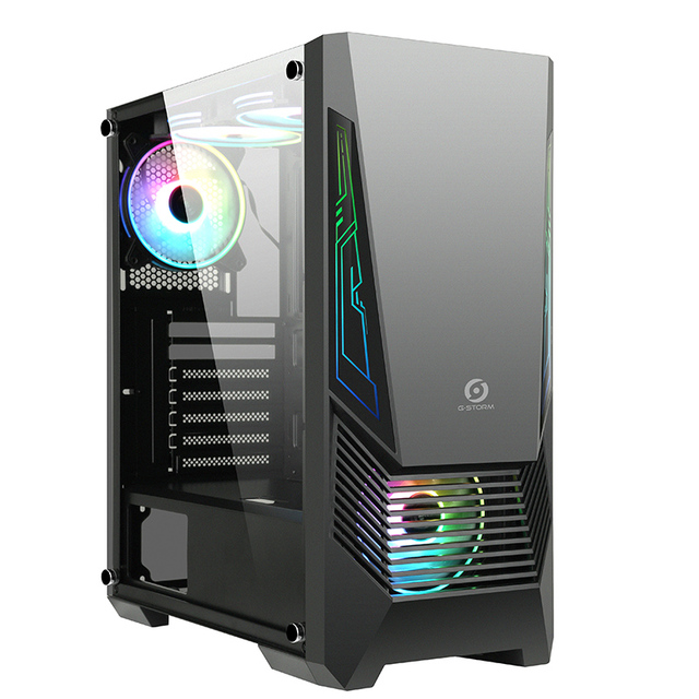 SAMA Unique Design Pc Gaming case Tempered Glass Gaming Cabinet Oem Computer case