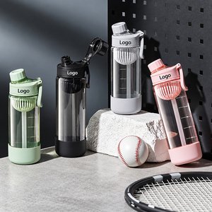 Bouteille d'eau de sport en plastique, gourde de gym sans BPA avec couvercle et poignée de transport pour adultes - Product Image 5