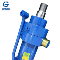 Cylindre hydraulique métallurgique haute pression à double effet en acier chromé dur avec encoche en fer