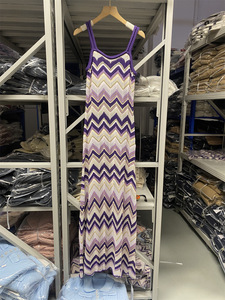 2025 Mới Mùa Hè Phụ Nữ Pháp Phong Cách Sang Trọng Không Tay <span class=keywords><strong>Zig</strong></span> <span class=keywords><strong>Zag</strong></span> Dệt Kim Ăn Mặc Dây Đeo Rỗng Mỏng Ăn Mặc Thanh Lịch Đảng Sundress - Product Image 3