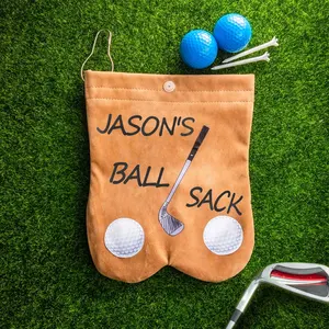 अनुकूलित गोल्फ की गेंद बोरियों पोर्टेबल नकली फ़लालीन गोल्फ की गेंद बैग खेल गौण मजेदार गोल्फ उपहार के लिए पुरुषों महिलाओं