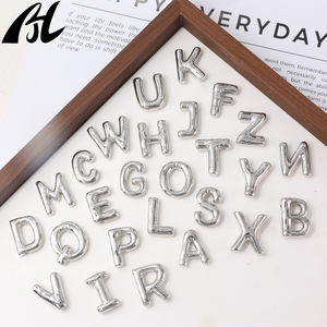 Оптовая продажа, 26 алфавитных букв, воздушные шары, новый стиль, персонализированные ювелирные изделия «DIY», Золотое бриллиантовое ожерелье из латуни - Product Image 1