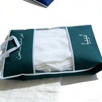Fournisseur d'usine, tissu d'Ihram en polyester pour hommes, pèlerinage, séchage rapide, écologique, serviette à carreaux douce, logo Umrah, haute qualité