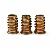 Écrou de fixation pour meubles, couleur or, avec embout hexagonal, pour cadres de lit, rails de table, armoires et fixation par boulons profonds