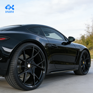 Juego de Ruedas Forjadas Ligeras de <span class=keywords><strong>5</strong></span> Radios, Monobloque, Negro Brillante, 18x9.5J, 5x120, -10mm, CB72.6, <span class=keywords><strong>5</strong></span> Orificios, para Calle y Pista - Product Image 3