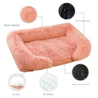 Coussin pour animaux de compagnie en peluche personnalisé, amovible, lavable, avec mousse à mémoire de forme, pour l'hiver, pour chat et chien, lit pour animaux de compagnie mignon en peluche