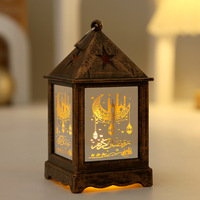 Lanterne LED de Noël et du Ramadan en plastique et verre, réutilisable, durable, de qualité supérieure, pour la vente en gros, lumière décorative de nuit