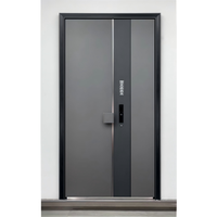 Porte de sécurité en acier inoxydable, étanche et résistante au soleil, avec moustiquaire en fibre de verre pour appartement, villa, entrée extérieure commerciale