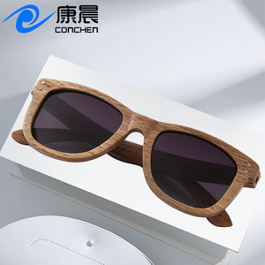 Lunettes de soleil en bois Conchen W3012, verres polarisés TAC UV400, protection solaire classique pour homme, idéales pour les voyages et la conduite, style tendance - Product Image 2