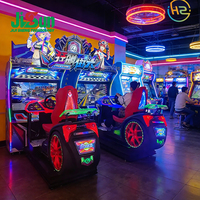 JiSun Speed Street 2 Four Player Car Racing Arcade Machine Quad Screen Colorful LED for Game Center Mall
