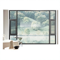 Fenêtres à battants modernes en aluminium couleur personnalisée, basculantes, avec verre trempé Low-E double vitrage insonorisé pour salle de bain et chambre