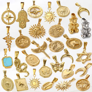 Buen diseño personalizado oro hombres joyería colgante regalo acero inoxidable roto San Cristóbal colgante encanto para collar Accesorios - Product Image 3