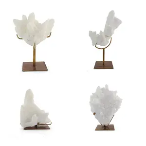 white crystal resin home decor accessories ornament with metal base