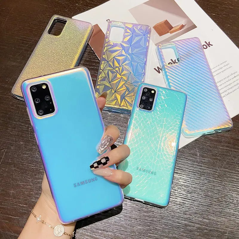 Creative Laser Color For Samsung Case S8 S9 S10 plus note 8 9 10 pro S20 A51 A71 S21 ultra A32 A52 cover