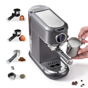 Machine à expresso électrique en acier inoxydable CAFELFFE MK-601F 4-en-1 avec mousseur à lait, pression de 20 bars, compatible avec les dosettes /D*/<span class=keywords><strong>ESE</strong></span> - Product Image 1