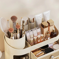 Organisateur de maquillage avec tiroirs, grande capacité, rangement de comptoir pour salle de bain, coiffeuse, soins de la peau, cosmétiques, pinceaux, rouges à lèvres