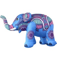 Logotipo inflable personalizado, modelo de aire de elefante pintado con dibujos animados, evento a gran escala, parque de atracciones, ambiente, estilo grafiti