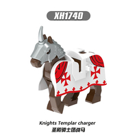 X0317 Soldats Médiévaux Chevaliers Chevaux Briques de Construction Éducatives pour Enfants Mini Figurines Jouet de Montage Juguete